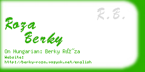 roza berky business card